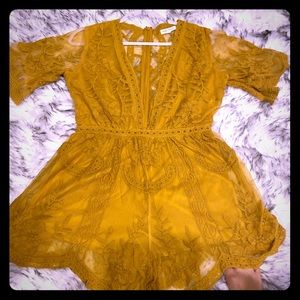 Yellow Lace romper